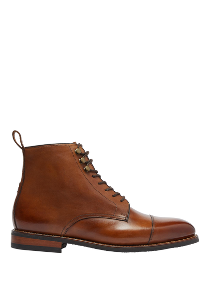 Oliver Sweeney Inglesham Hand Finished Leather Derby Boots, Cognac
