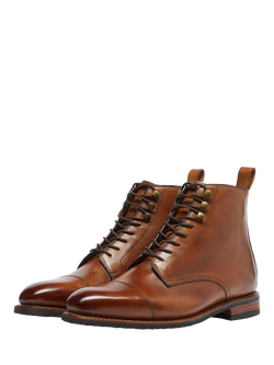 Oliver Sweeney Inglesham Hand Finished Leather Derby Boots - view 2, Cognac