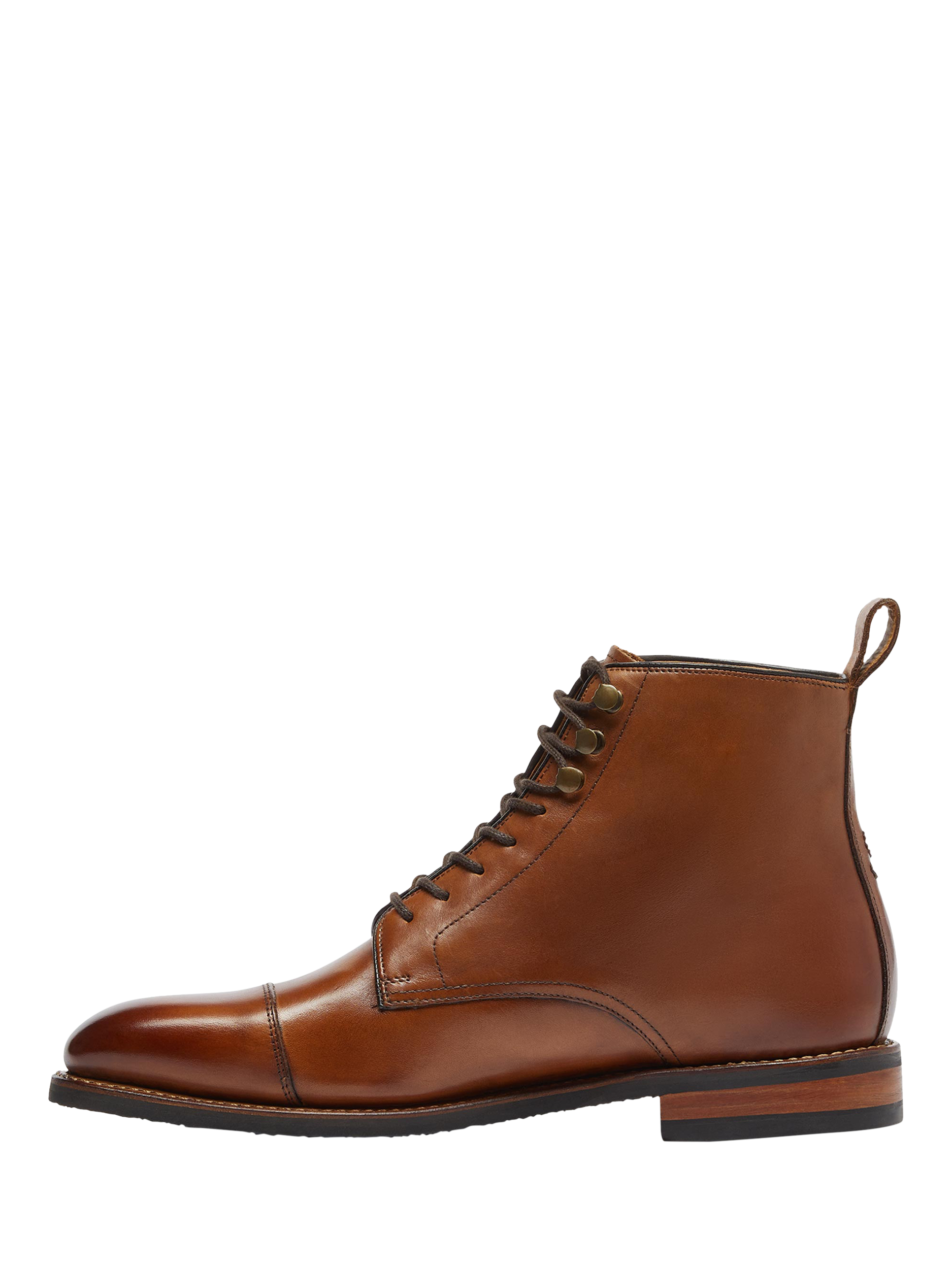 Product image 3 of 5, which shows Oliver Sweeney Inglesham Hand Finished Leather Derby Boots, Cognac, 6