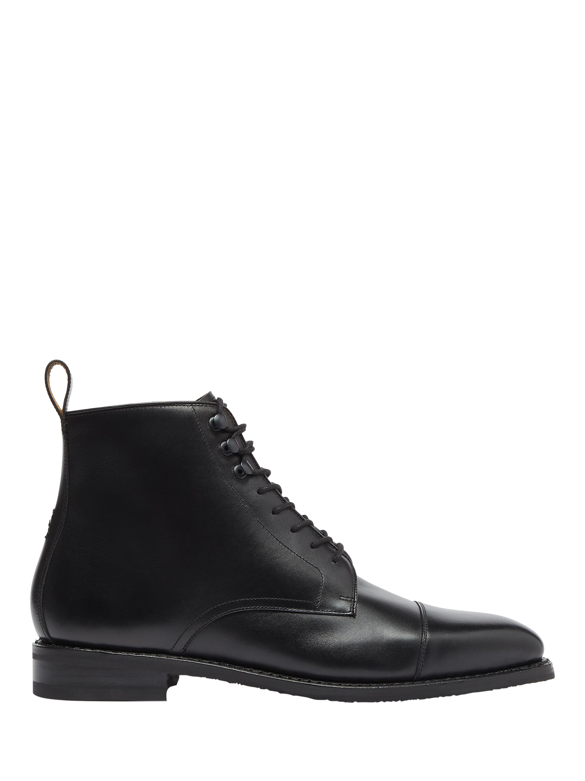 Product image 1 of 5, which shows Oliver Sweeney Inglesham Hand Finished Leather Derby Boots, Black, 6