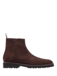 Oliver Sweeney Swanley Suede Zip Boots, Chocolate