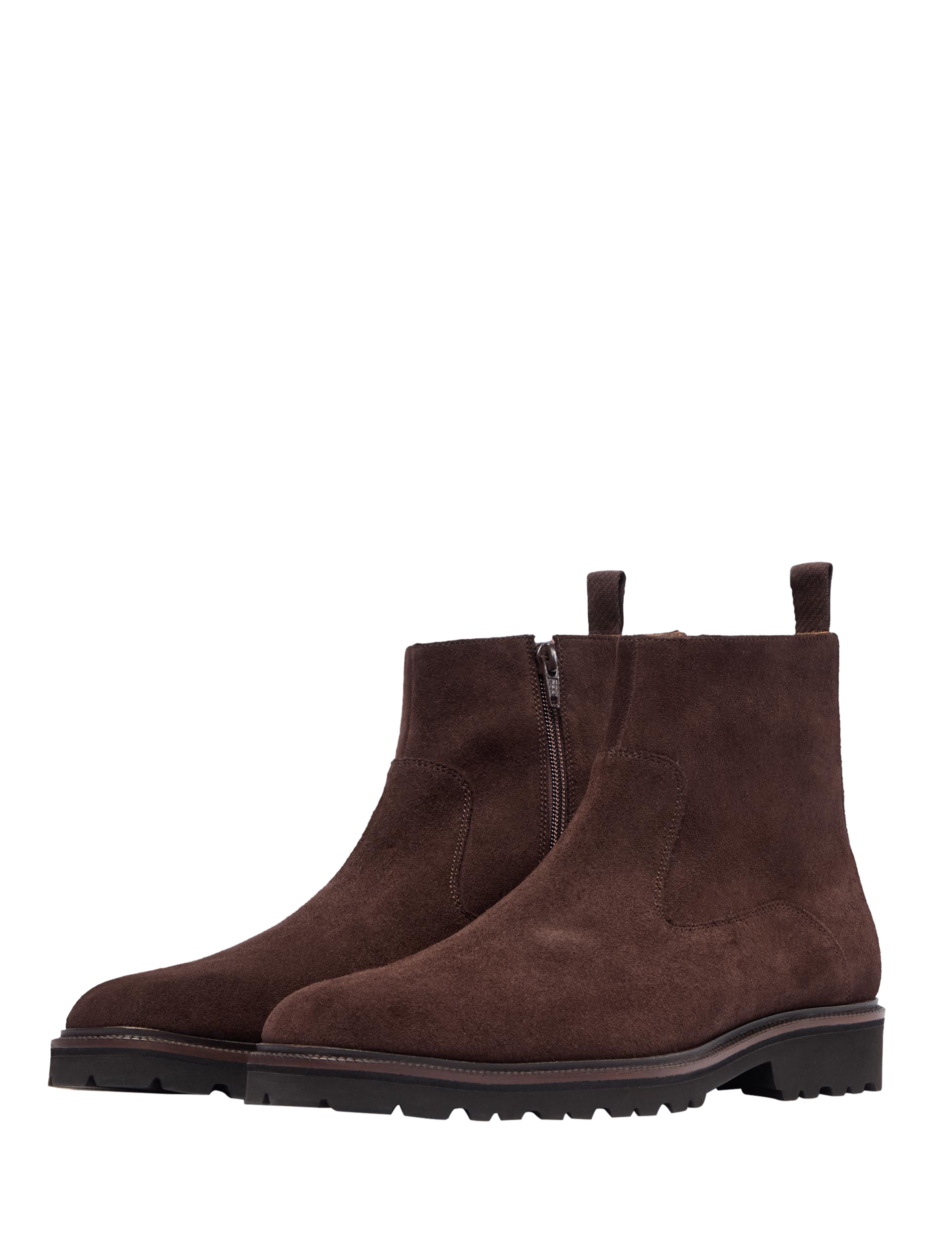 Product image 2 of 5, which shows Oliver Sweeney Swanley Suede Zip Boots, Chocolate, 6