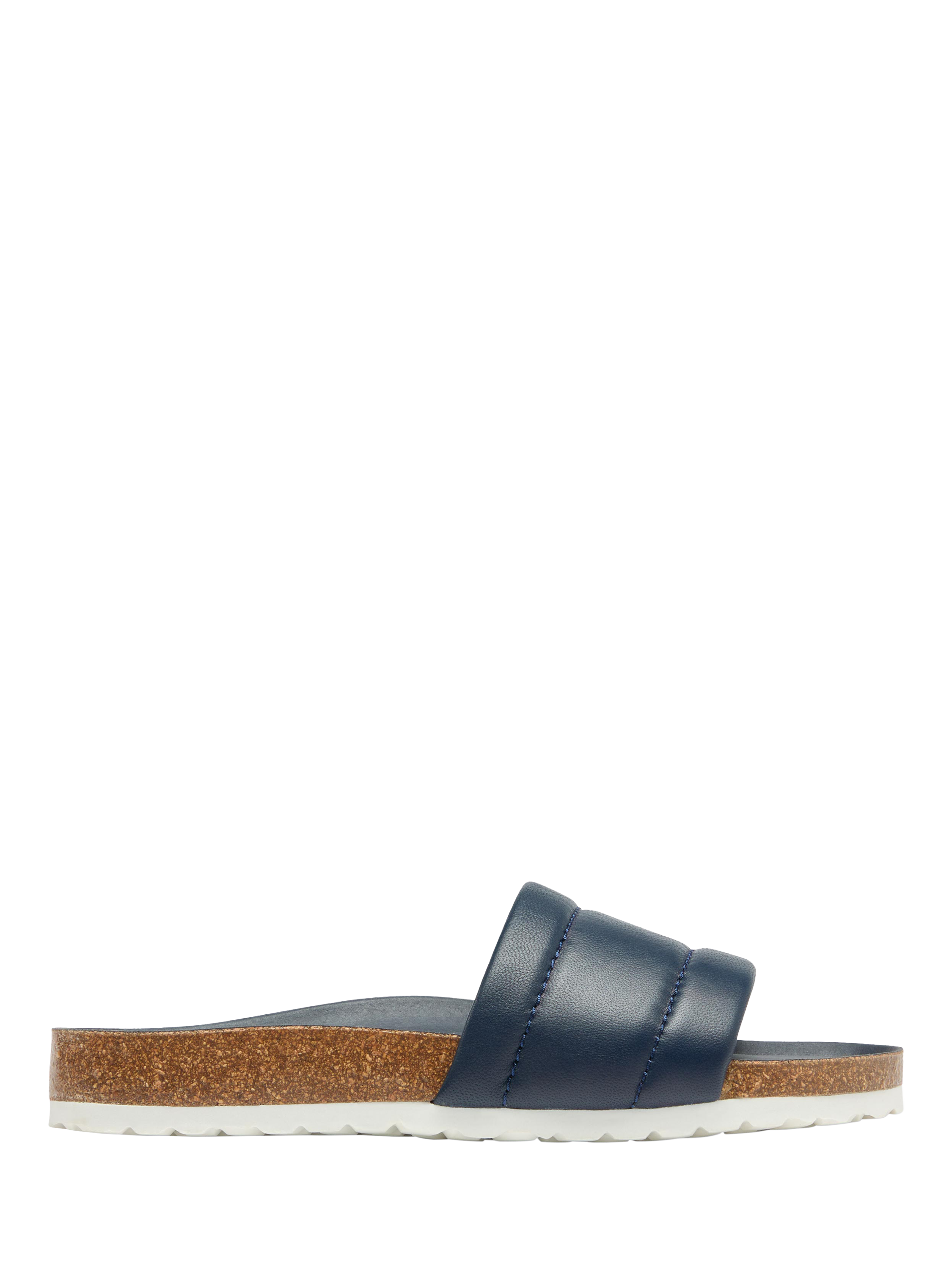 Product image 1 of 5, which shows Oliver Sweeney Bornos Leather Slider Sandals, Navy, 6