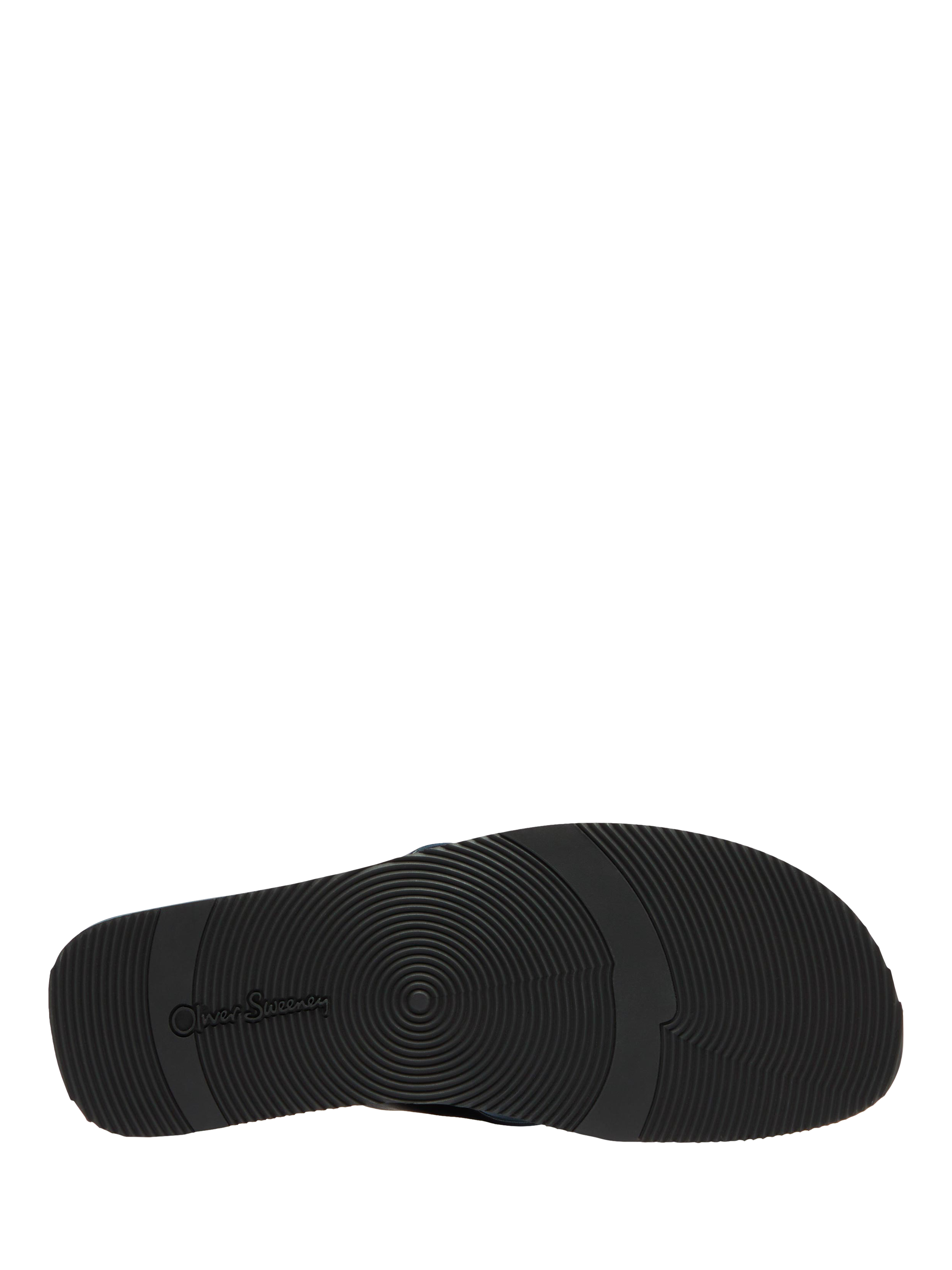 Product image 4 of 5, which shows Oliver Sweeney Chesil  Antiqued Leather Cross Over Footbed Sandals, Navy, 6