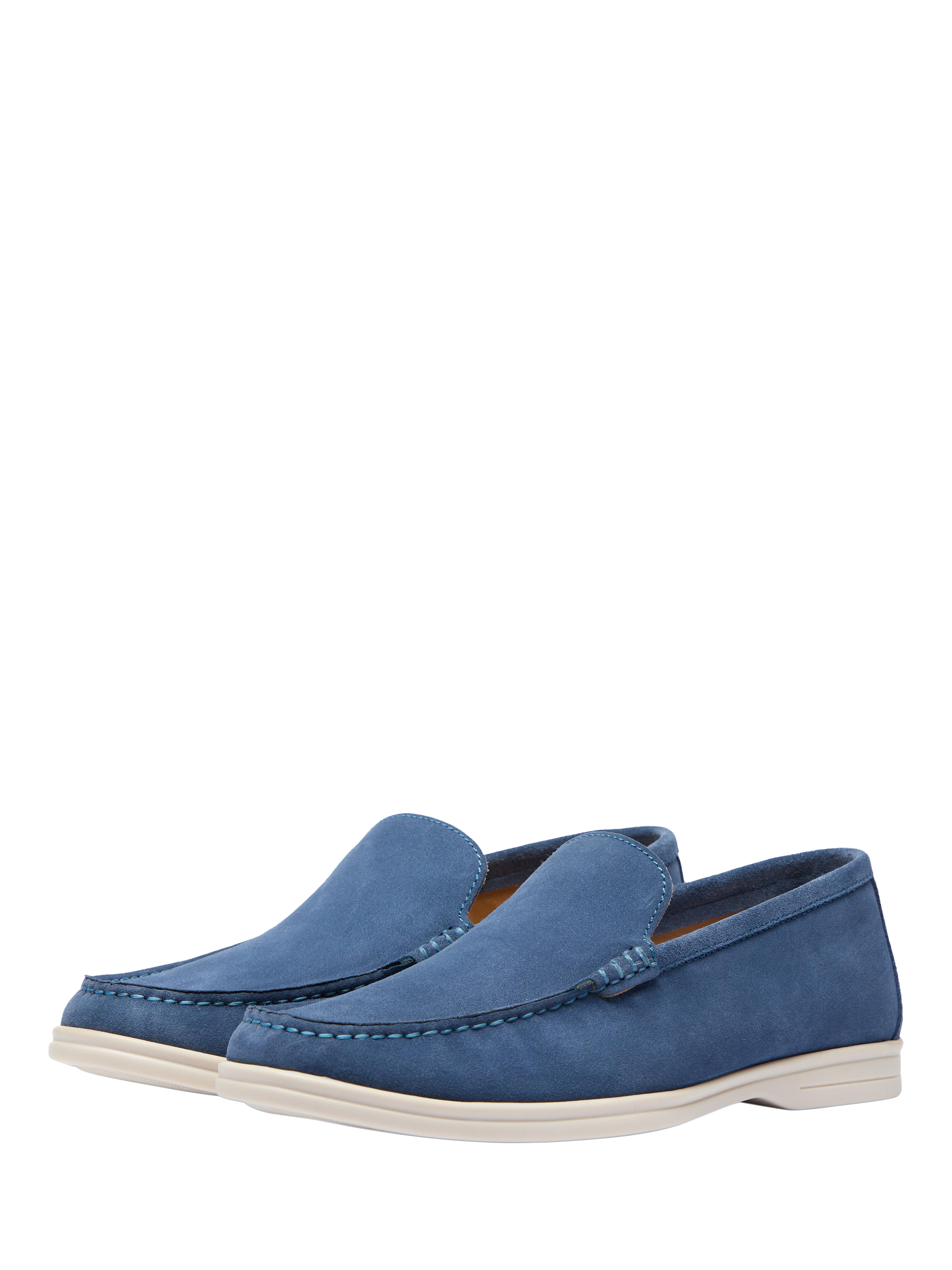 Product image 2 of 5, which shows Oliver Sweeney Alicante Suede Moccasin Loafers, Blue, 6