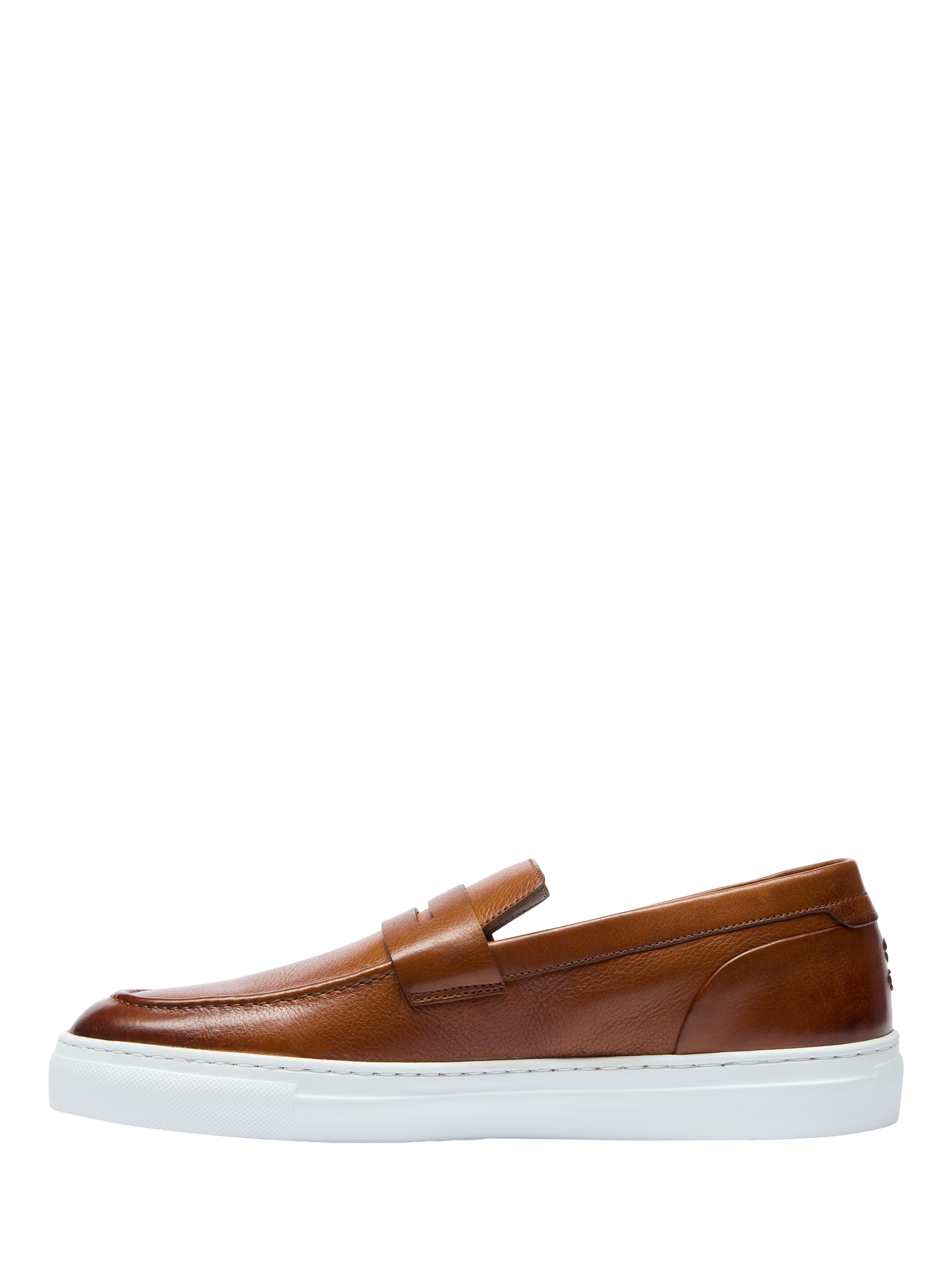 Product image 3 of 5, which shows Oliver Sweeney Amesbury Milled Leather Penny Loafers, Tan, 6