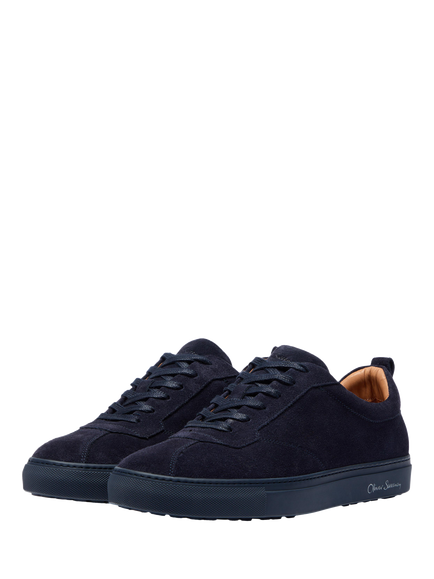 Oliver Sweeney Ermida Suede Retro Lace Up Trainers - view 2, Navy