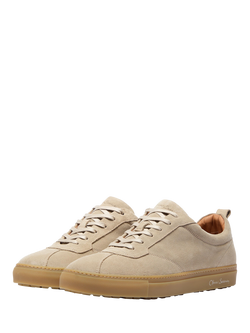 Oliver Sweeney Ermida Suede Retro Lace Up Trainers - view 2, Stone
