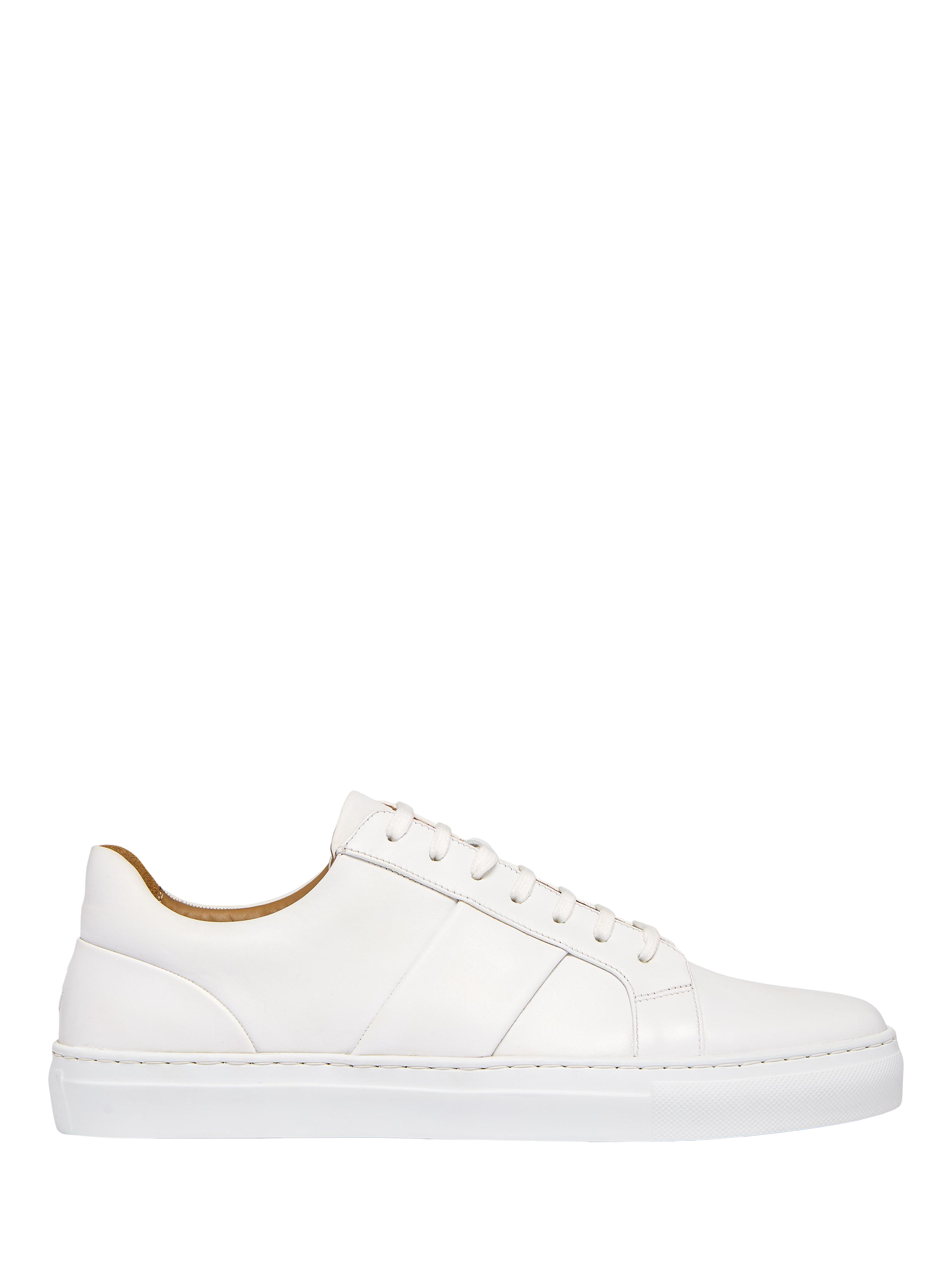 Product image 1 of 5, which shows Oliver Sweeney Kendal Leather Trainers, White, 6