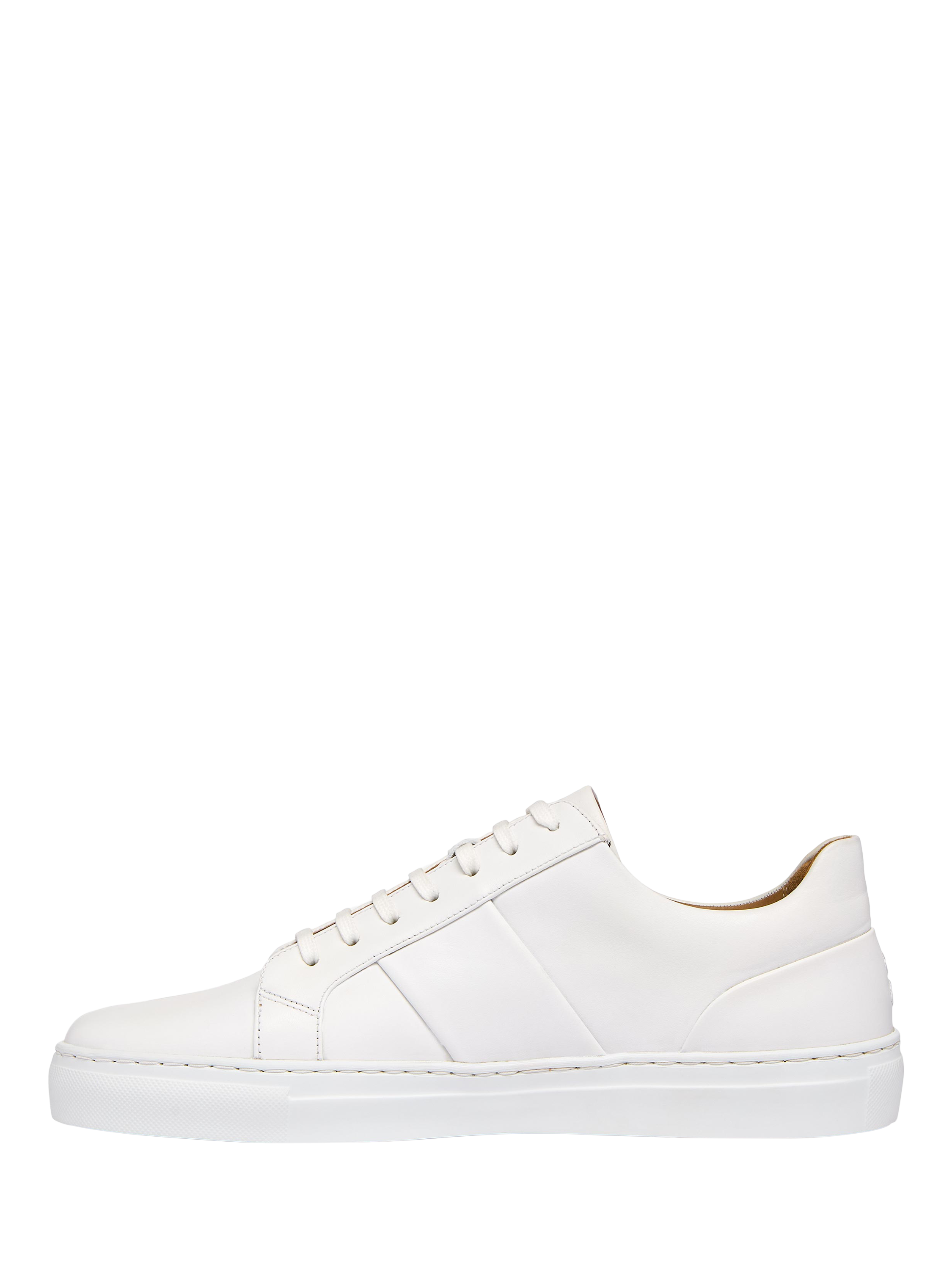 Product image 2 of 5, which shows Oliver Sweeney Kendal Leather Trainers, White, 6