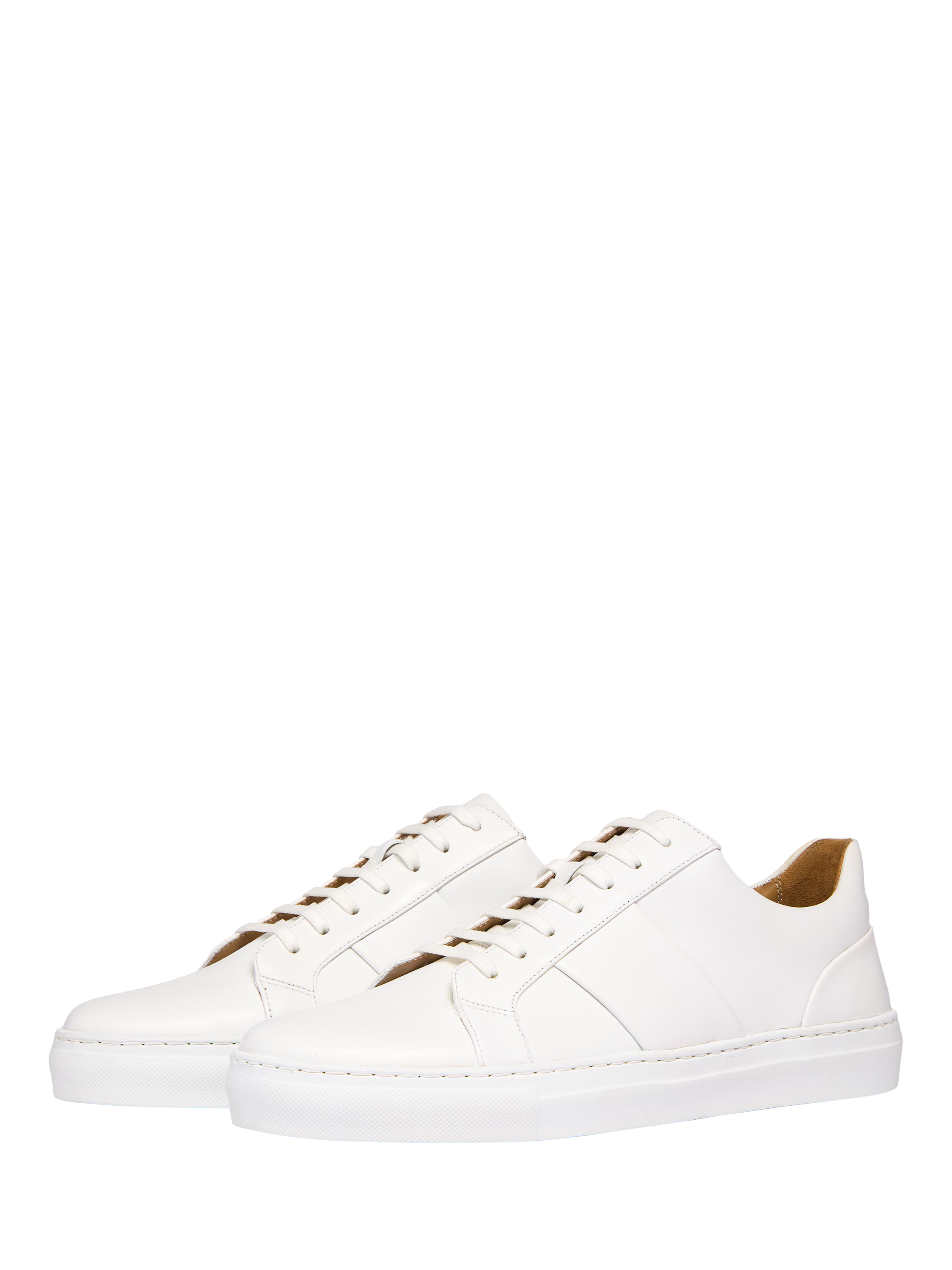 Product image 5 of 5, which shows Oliver Sweeney Kendal Leather Trainers, White, 6