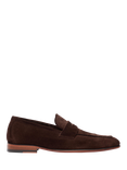 Oliver Sweeney Keyworth Suede Penny Loafers, Chocolate