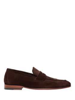 Oliver Sweeney Keyworth Suede Penny Loafers, Chocolate