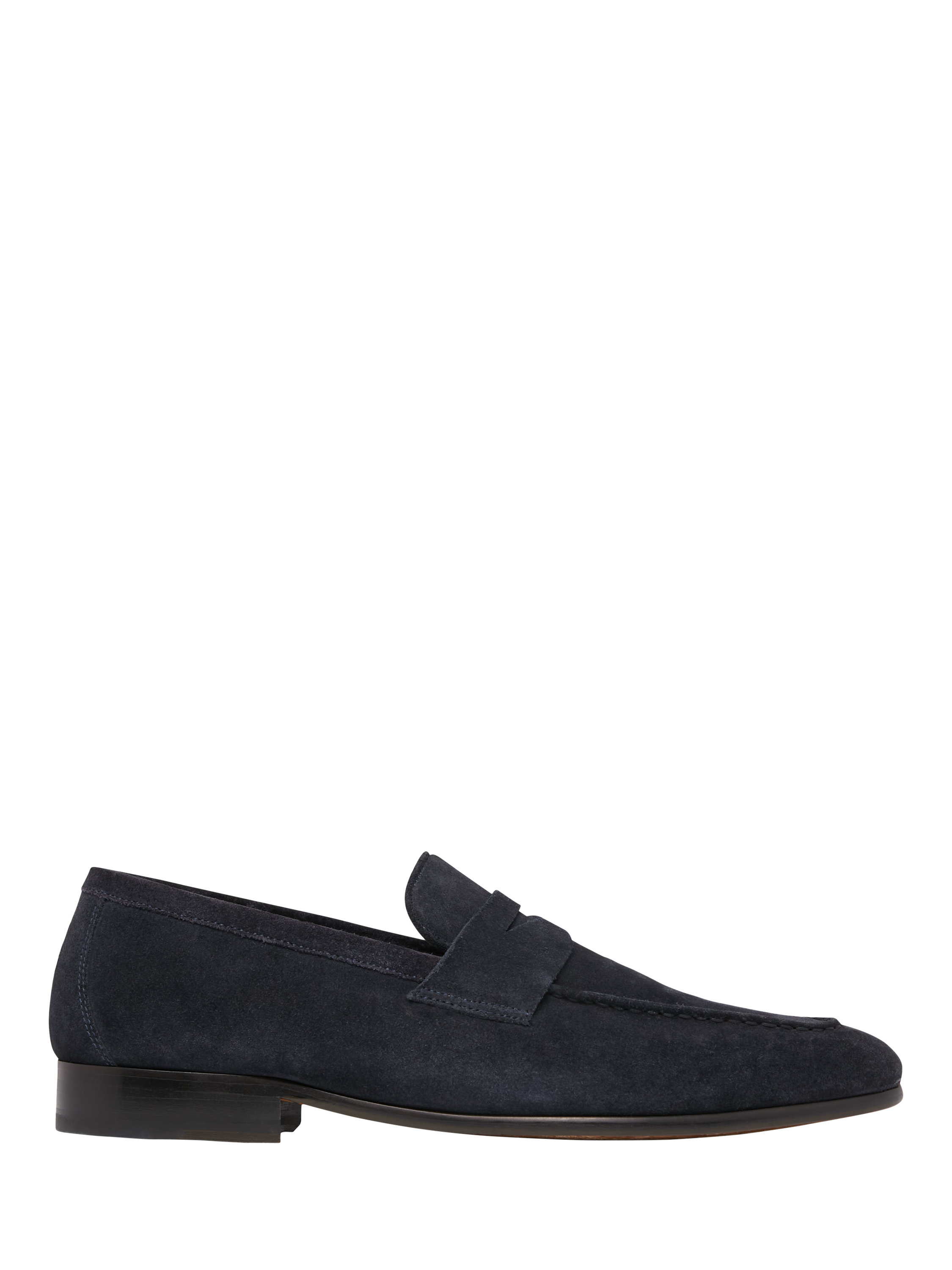 Product image 1 of 5, which shows Oliver Sweeney Keyworth Suede Penny Loafers, Navy, 6
