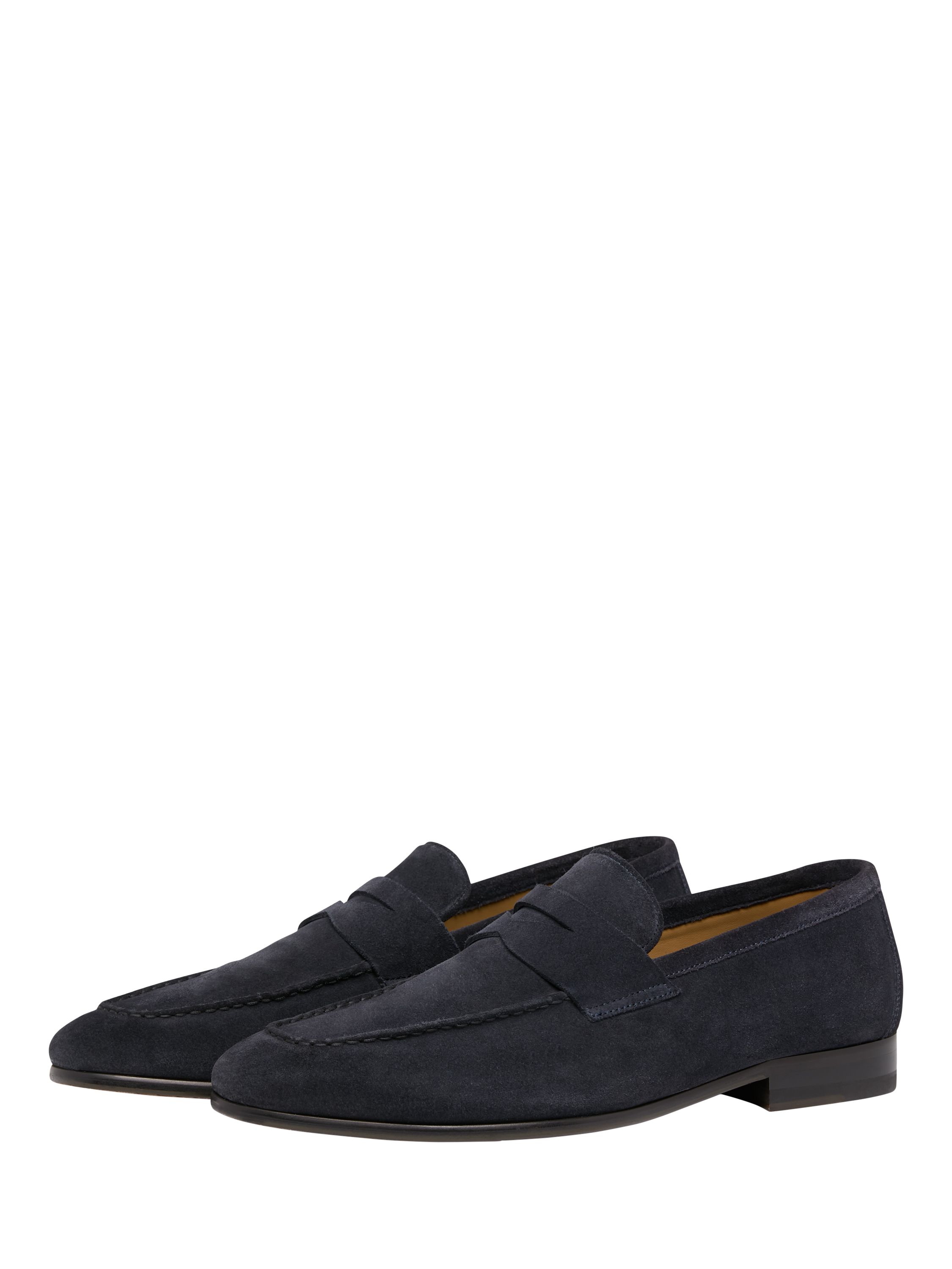 Product image 2 of 5, which shows Oliver Sweeney Keyworth Suede Penny Loafers, Navy, 6