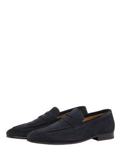 Oliver Sweeney Keyworth Suede Penny Loafers - view 2, Navy
