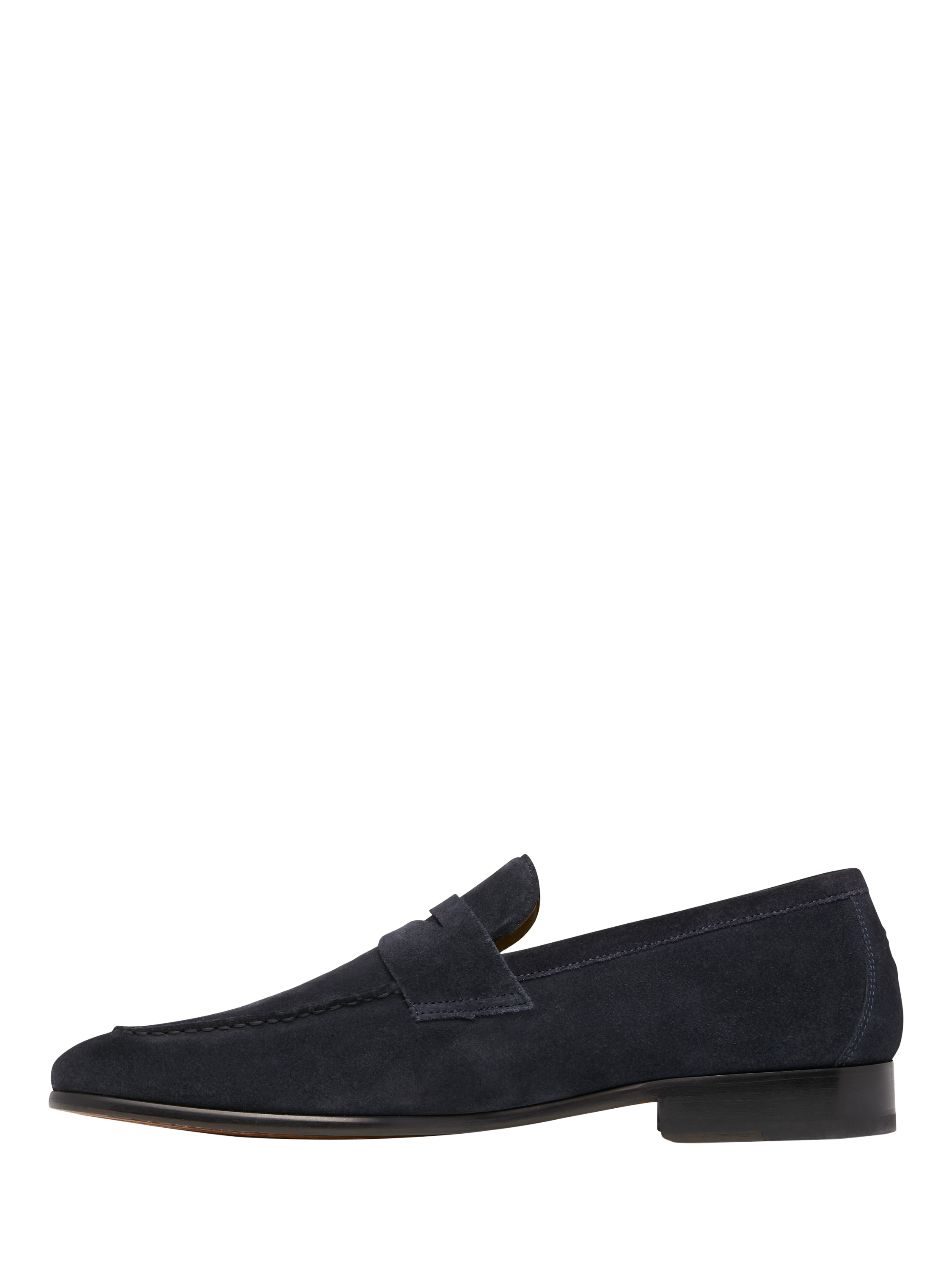 Product image 3 of 5, which shows Oliver Sweeney Keyworth Suede Penny Loafers, Navy, 6