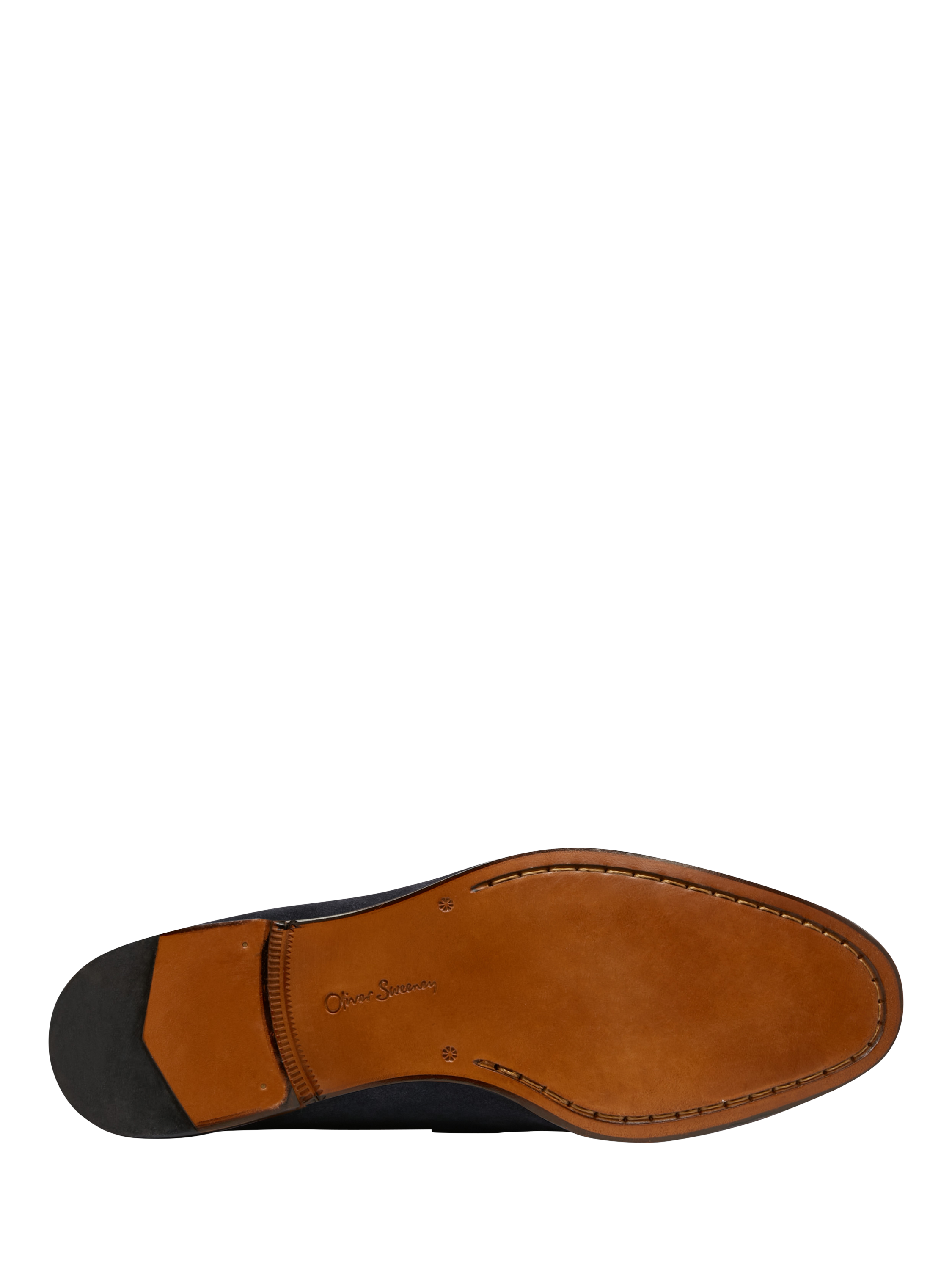 Product image 4 of 5, which shows Oliver Sweeney Keyworth Suede Penny Loafers, Navy, 6