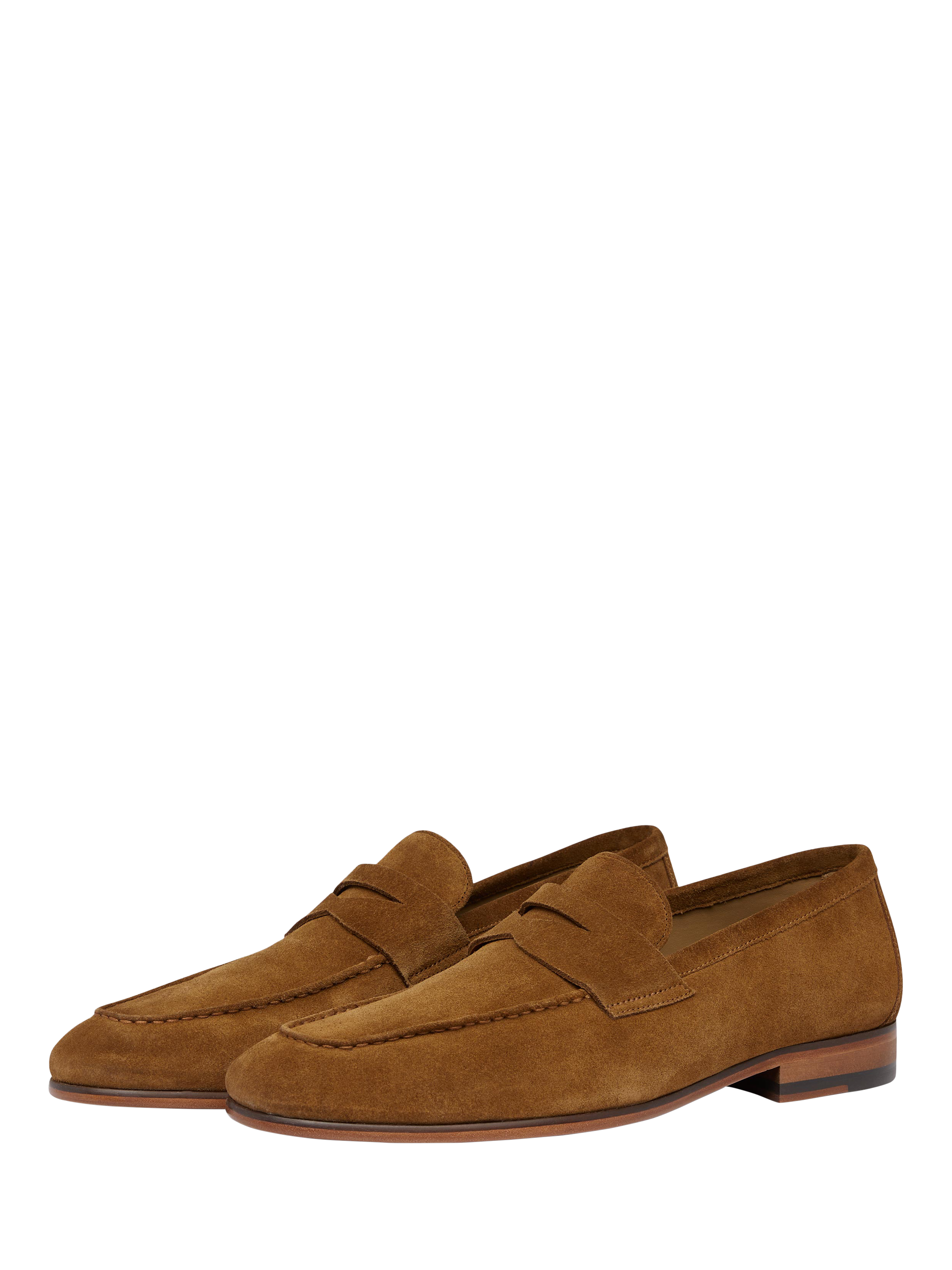 Product image 2 of 5, which shows Oliver Sweeney Keyworth Suede Penny Loafers, Whiskey, 6