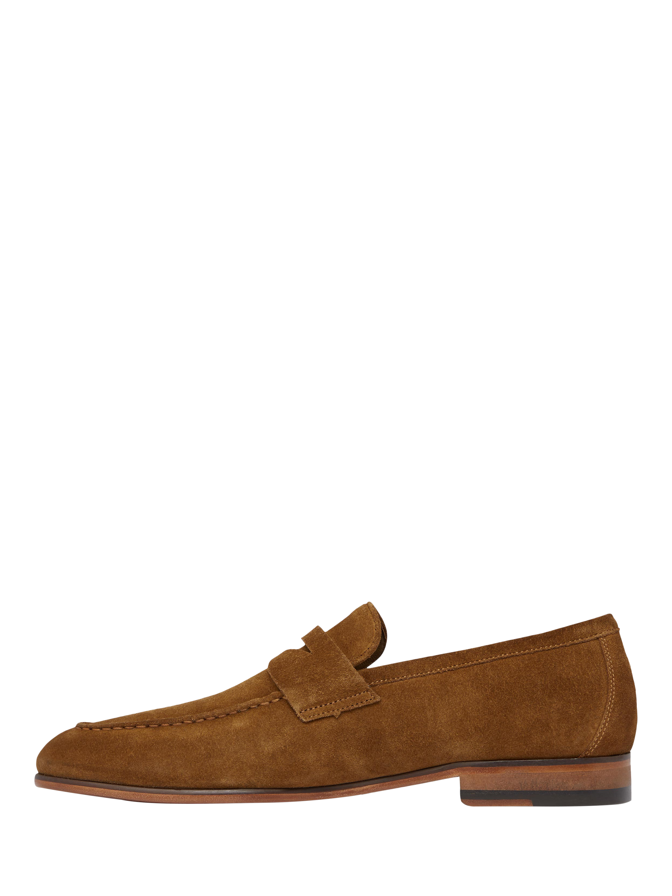 Product image 3 of 5, which shows Oliver Sweeney Keyworth Suede Penny Loafers, Whiskey, 6
