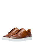 Oliver Sweeney Rende Antiqued Leather Cupsole Trainers, Tan