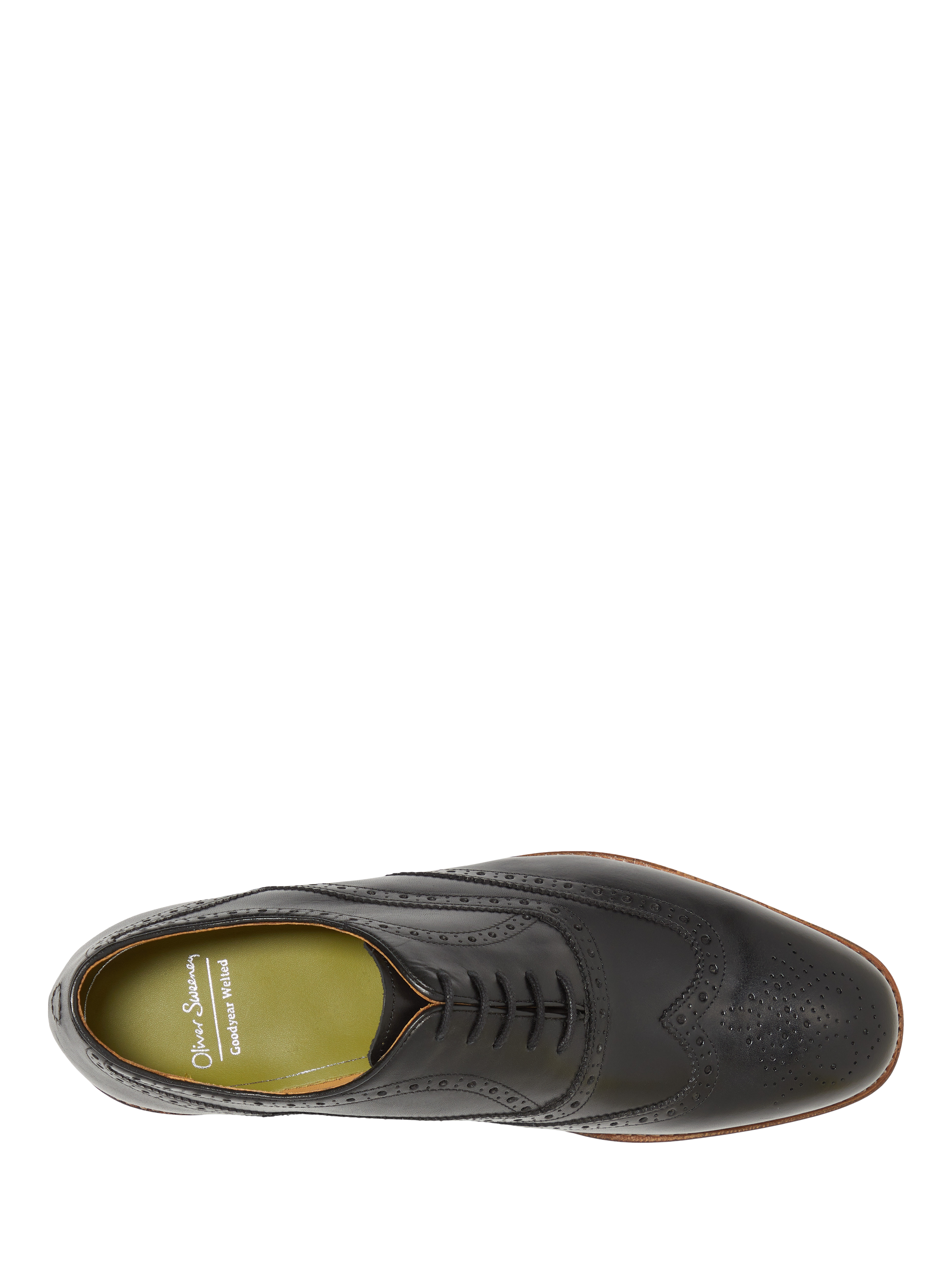Product image 5 of 6, which shows Oliver Sweeney Aldeburgh Leather Oxford Brogues, Black, 6