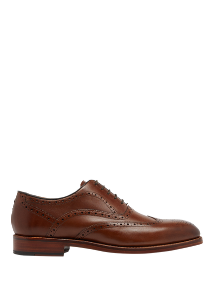 Oliver Sweeney Aldeburgh Leather Oxford Brogues, Dark Tan