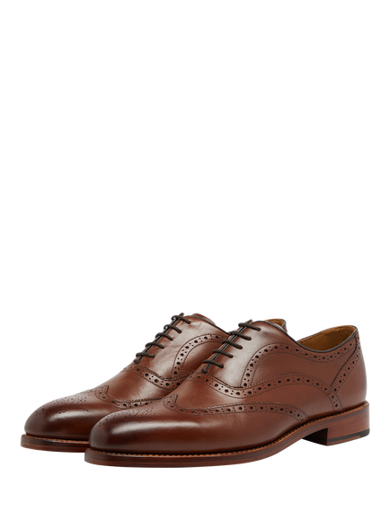 Oliver Sweeney Aldeburgh Leather Oxford Brogues - view 2, Dark Tan