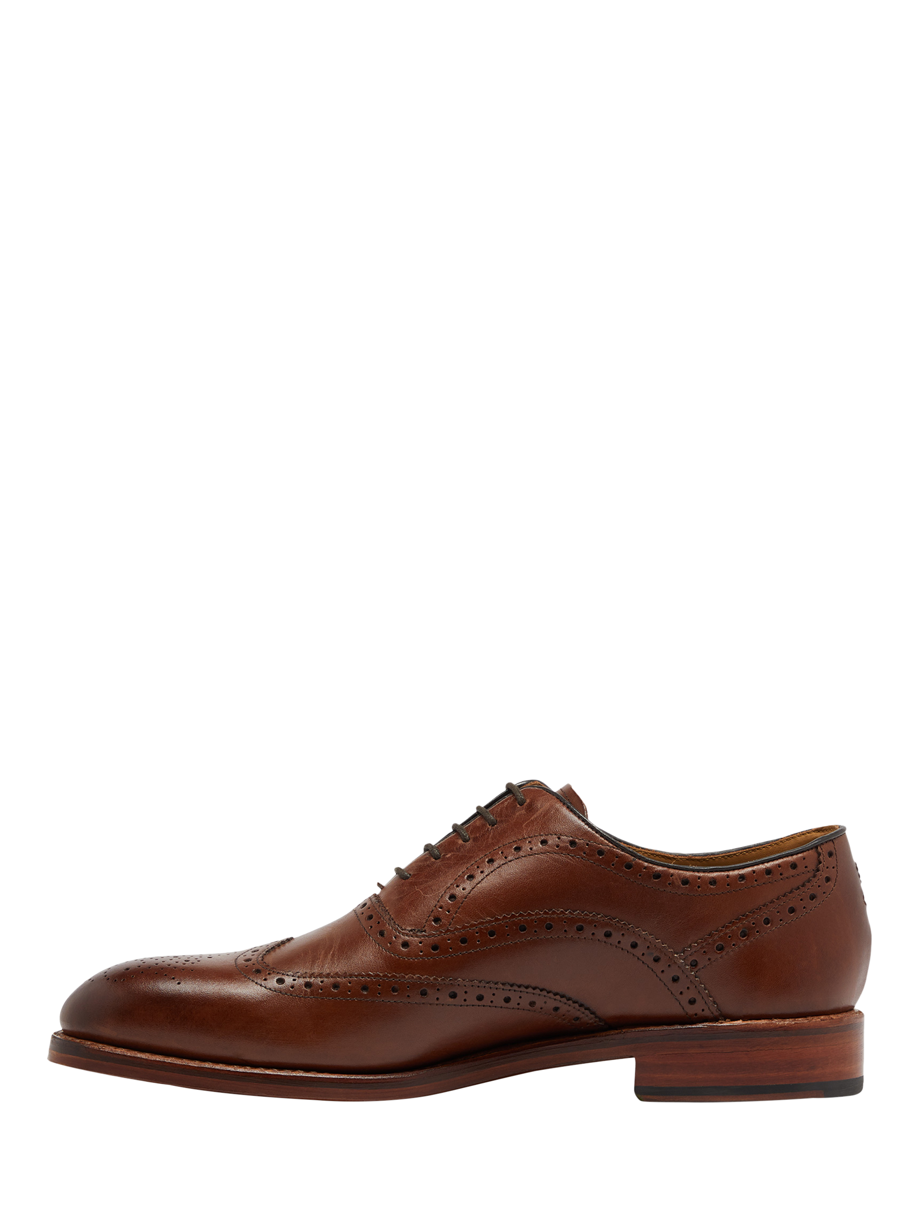 Product image 3 of 5, which shows Oliver Sweeney Aldeburgh Leather Oxford Brogues, Dark Tan, 6