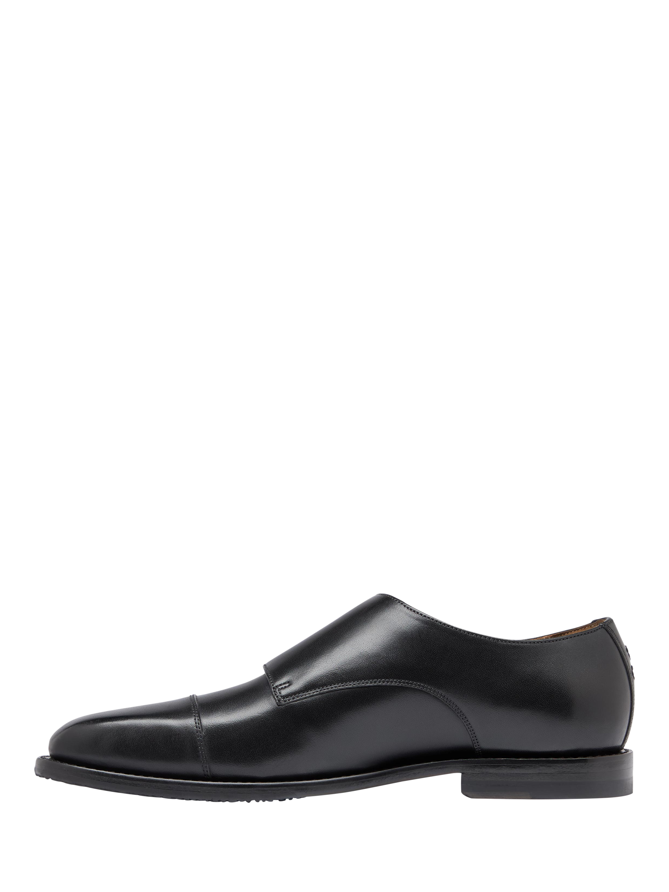 Product image 3 of 5, which shows Oliver Sweeney Coombe Leather Double Monk Shoes, Black, 6