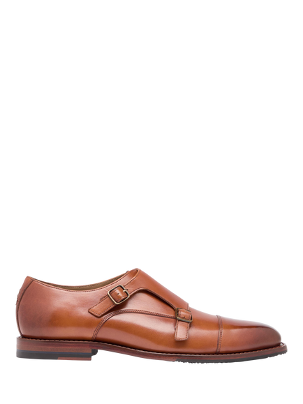 Oliver Sweeney Coombe Leather Double Monk Shoes, Tan