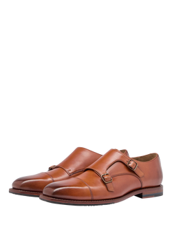 Oliver Sweeney Coombe Leather Double Monk Shoes - view 2, Tan