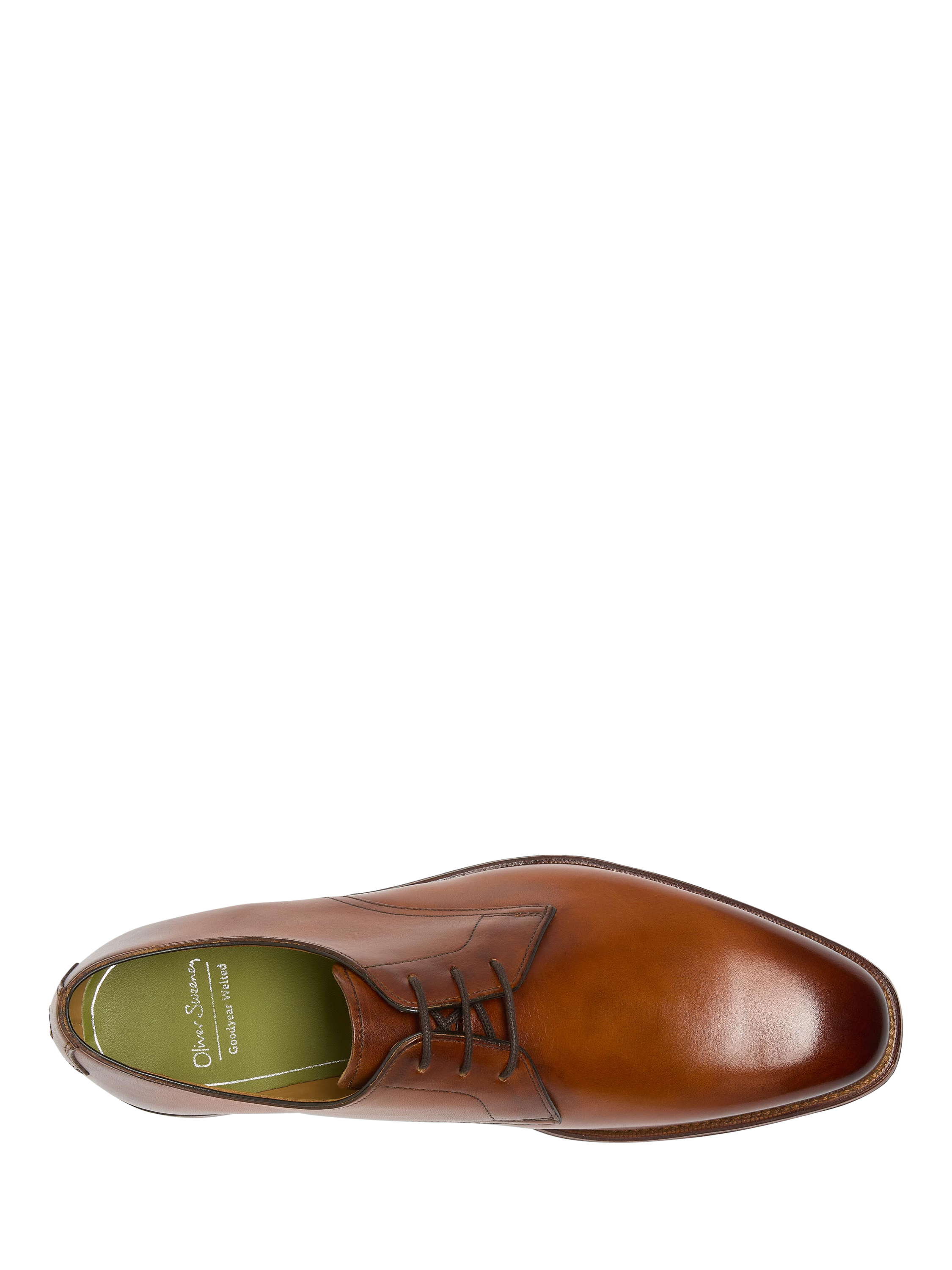 Product image 5 of 5, which shows Oliver Sweeney Eastington Leather Lace up Derby Shoes, Cognac, 6