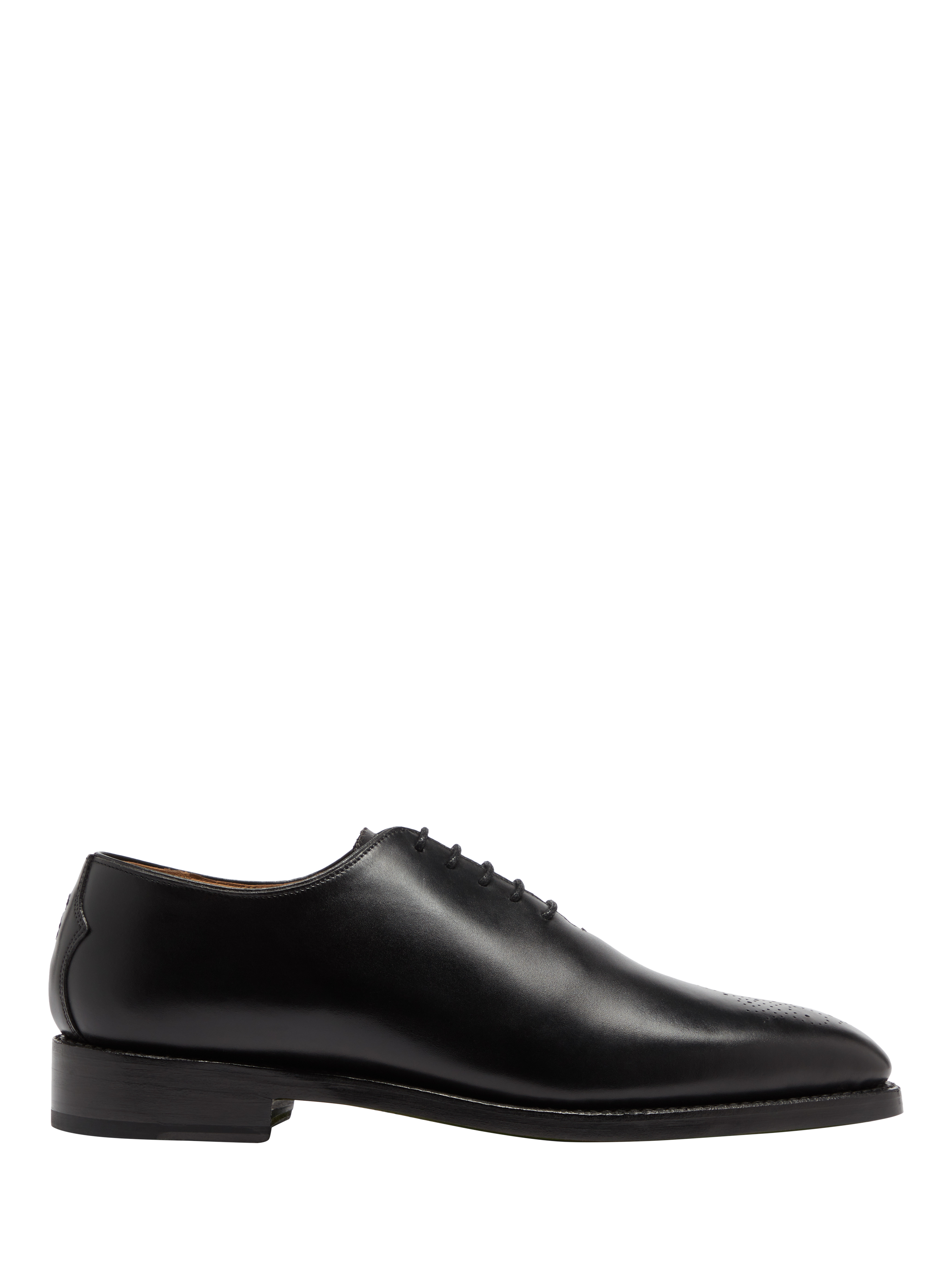 Product image 1 of 5, which shows Oliver Sweeney Yarford Hand Finished Leather Wholecut Shoes, Black, 6