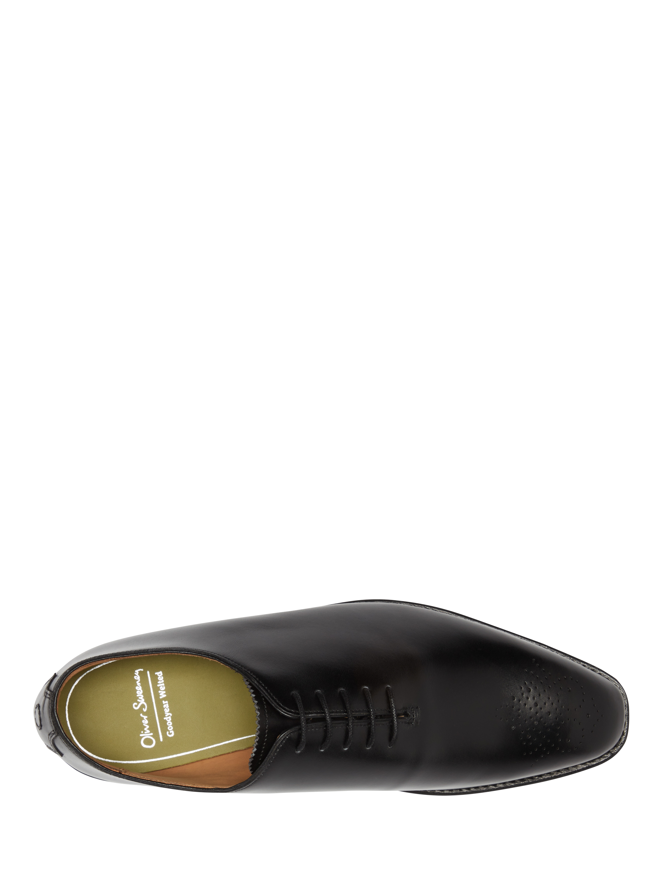 Product image 5 of 5, which shows Oliver Sweeney Yarford Hand Finished Leather Wholecut Shoes, Black, 6