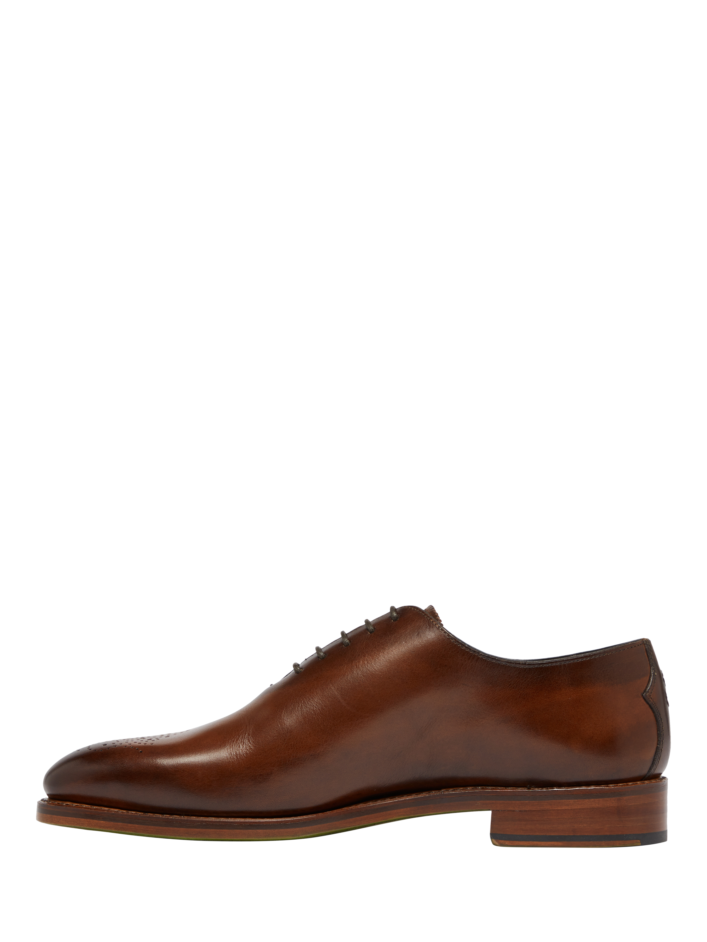 Product image 3 of 5, which shows Oliver Sweeney Yarford Hand Finished Leather Wholecut Shoes, Cognac, 6