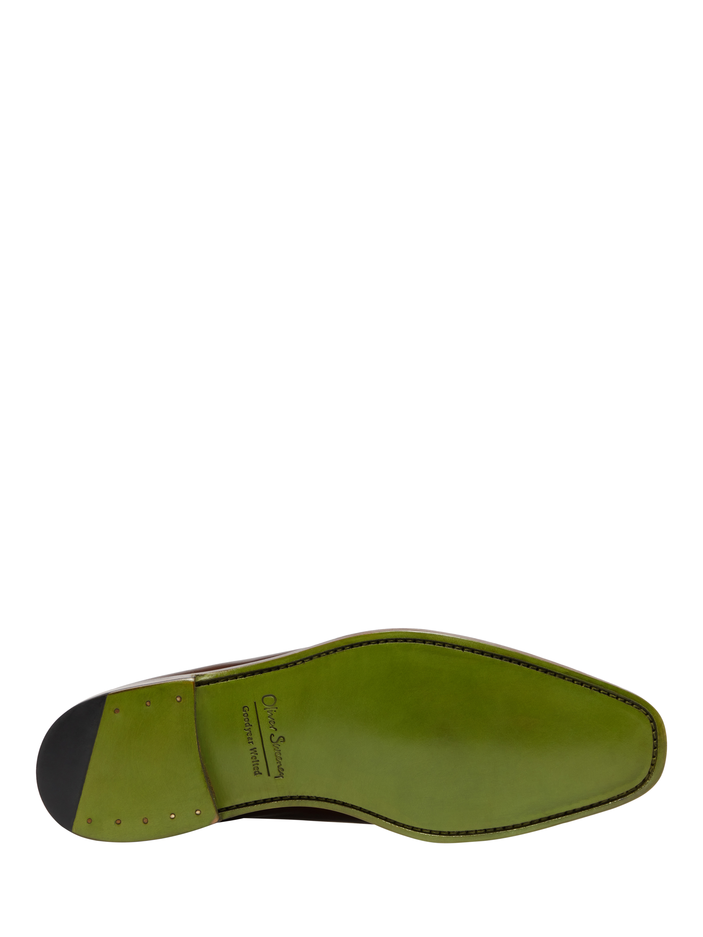 Product image 4 of 5, which shows Oliver Sweeney Yarford Hand Finished Leather Wholecut Shoes, Cognac, 6