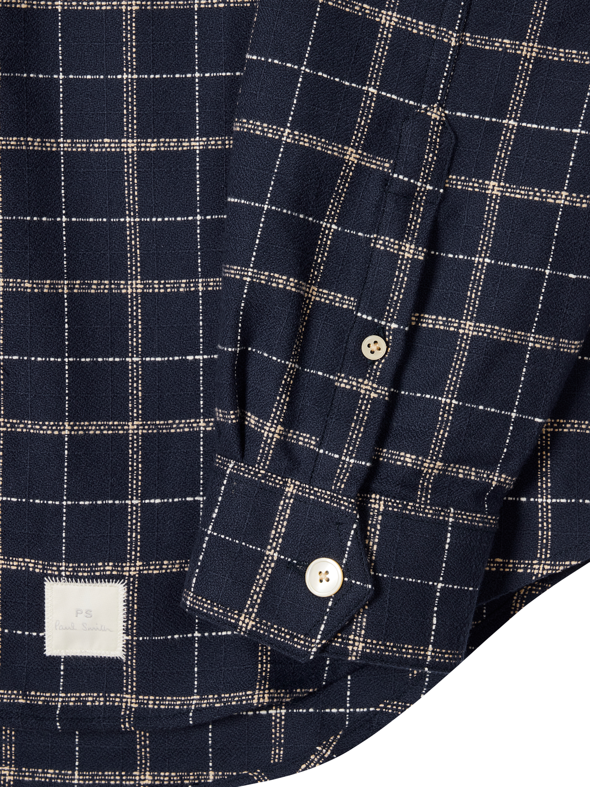 Product image 2 of 2, which shows Paul Smith Regular Fit Check Shirt, Midnight Blue, S
