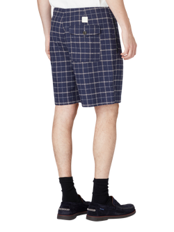 PS Paul Smith Check Drawcord Shorts, Blue - view 2, Blue