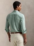Polo Ralph Lauren Cotton Blend Custom Fit Check Print Shirt, Lovat Blue Multi