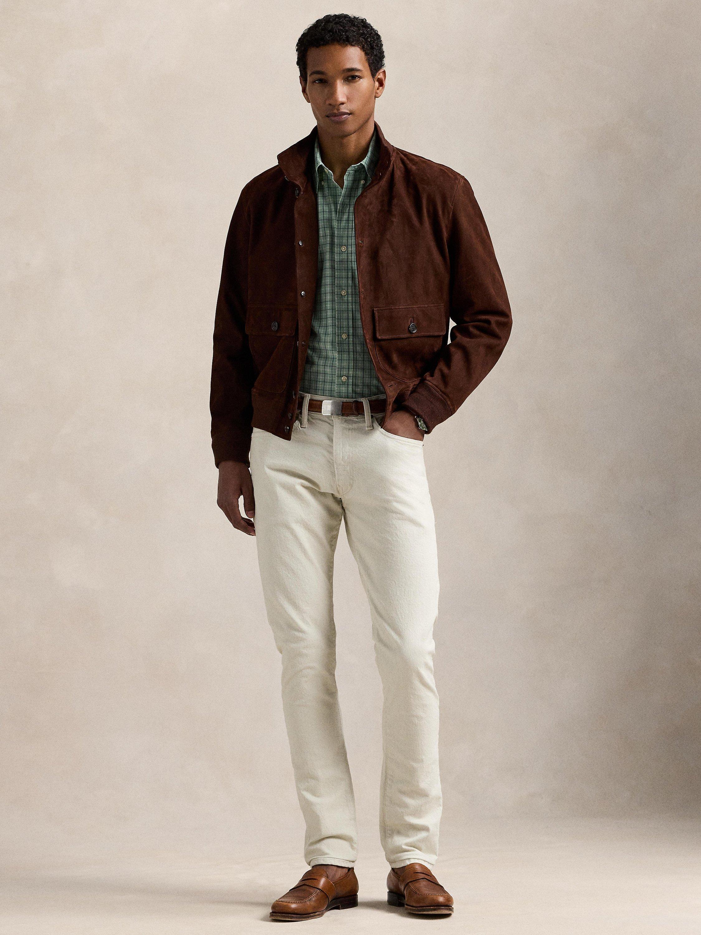 Product image 4 of 5, which shows Polo Ralph Lauren Cotton Blend Custom Fit Check Print Shirt, Lovat Blue Multi, S