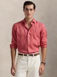 Polo Ralph Lauren Linen Custom Slim Fit Logo Shirt, Adirondack Berry