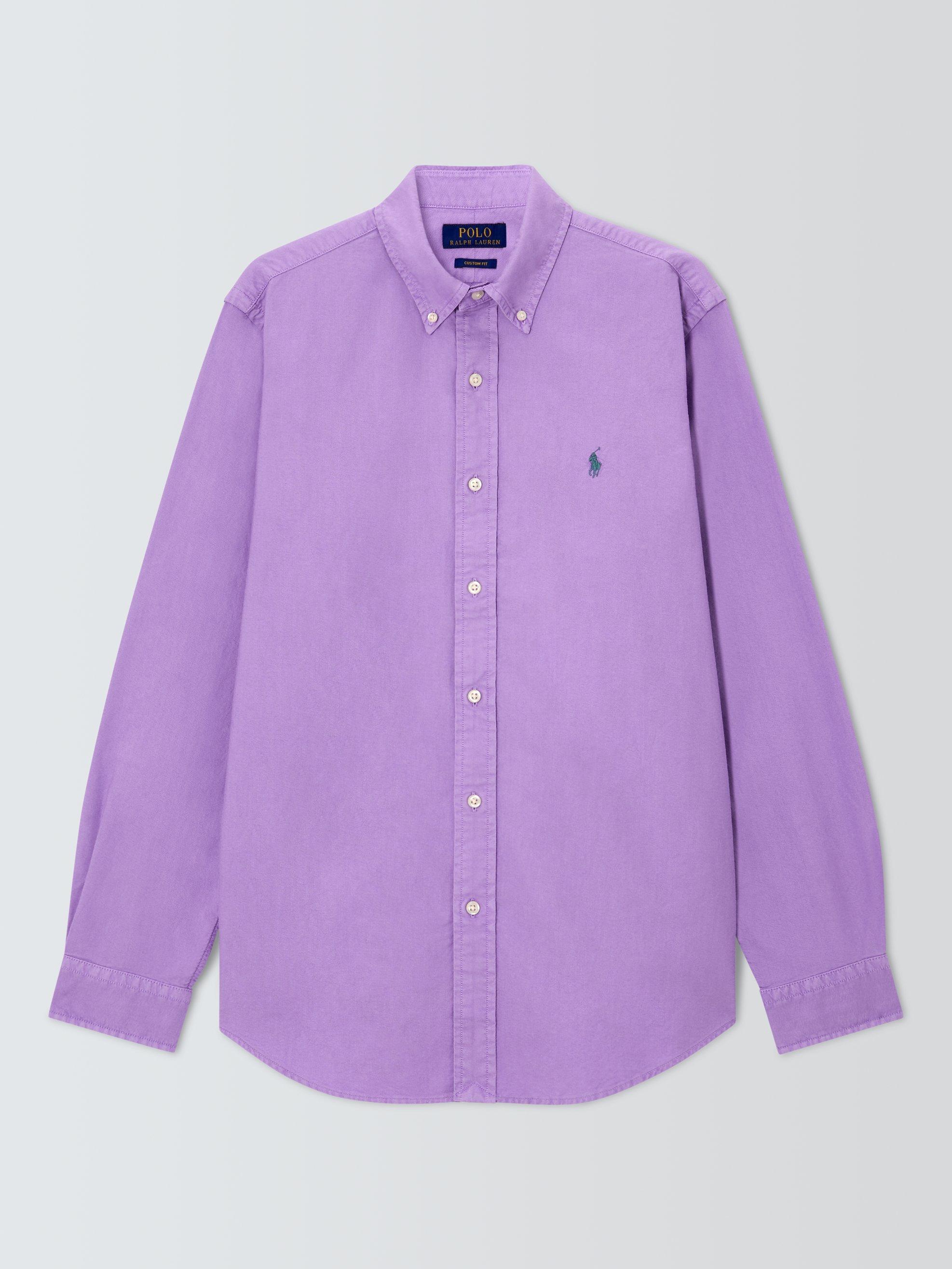 Product image 1 of 1, which shows Ralph Lauren Polo Pony Cotton Oxford Shirt, Purple, S