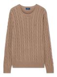 Polo Ralph Lauren Cotton Cable Knit Jumper, Buff Camel Hthr