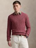 Ralph Lauren Cable Knit Polo Pony Cotton Sweater