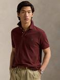 Polo Ralph Lauren Cotton Custom Slim Fit Short Sleeve Polo Shirt, Red Wine
