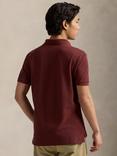 Polo Ralph Lauren Cotton Custom Slim Fit Short Sleeve Polo Shirt, Red Wine