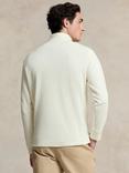 Polo Ralph Lauren Estate Rib Half-Zip Jersey Top, Parchment Cream