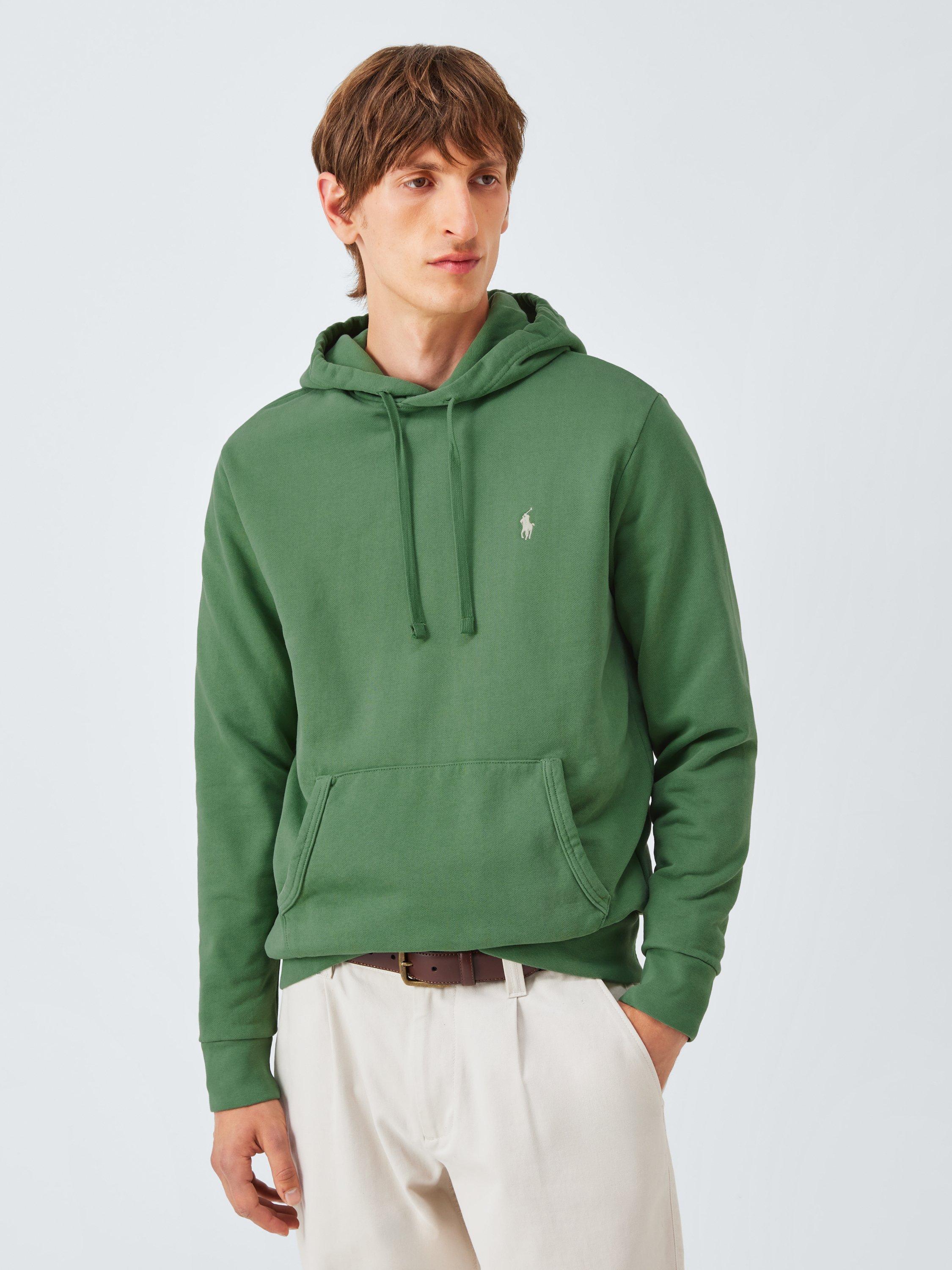 Product image 1 of 6, which shows Ralph Lauren Polo Pony Cotton Hoodie, Fatigue, S