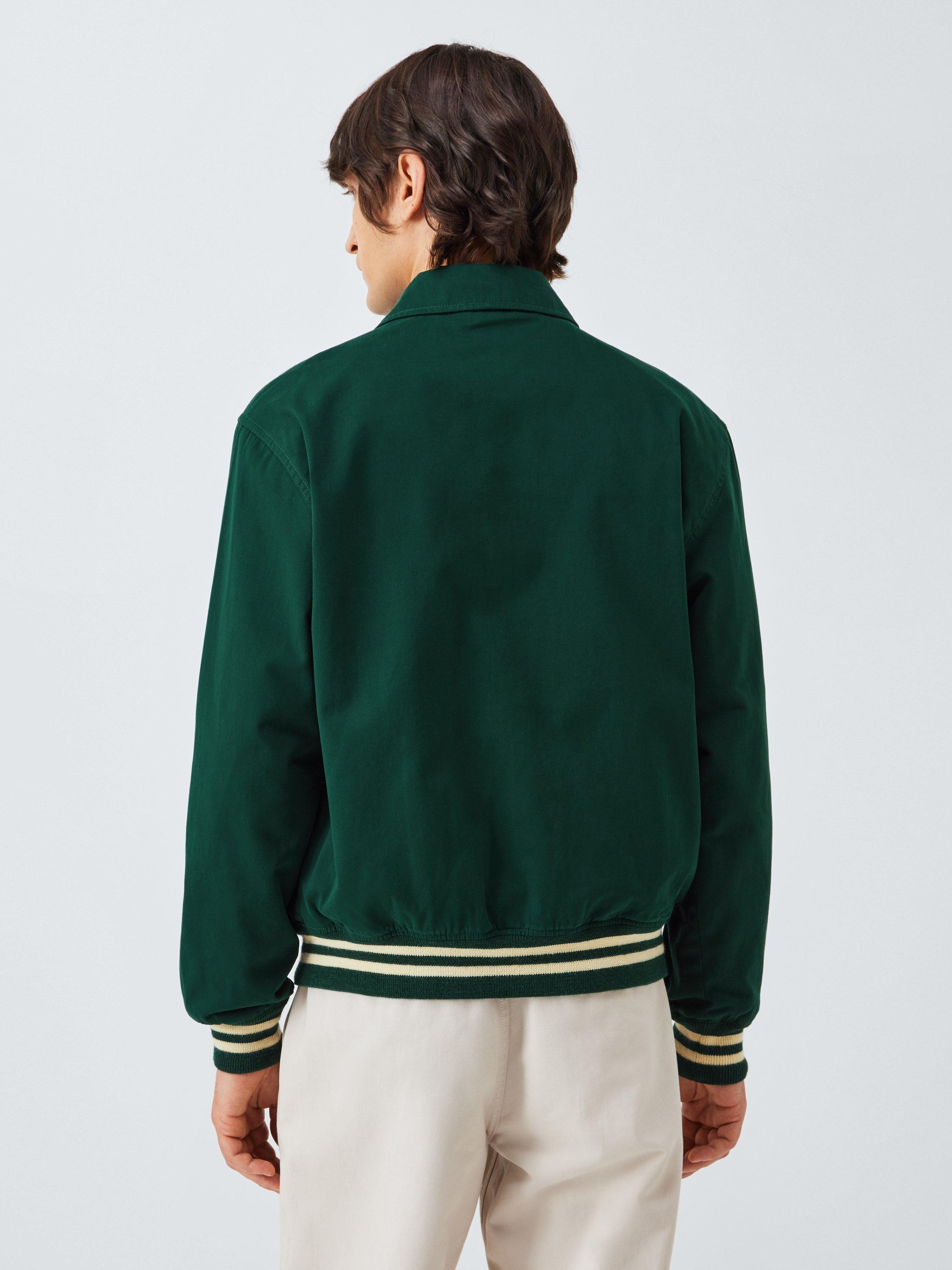 Product image 2 of 6, which shows Ralph Lauren Zip Front Cotton Track Jacket, Moss Agate, S